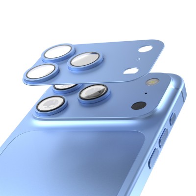 Etteri пълна защита за камерите за iPhone 18 Pro Max светлосин