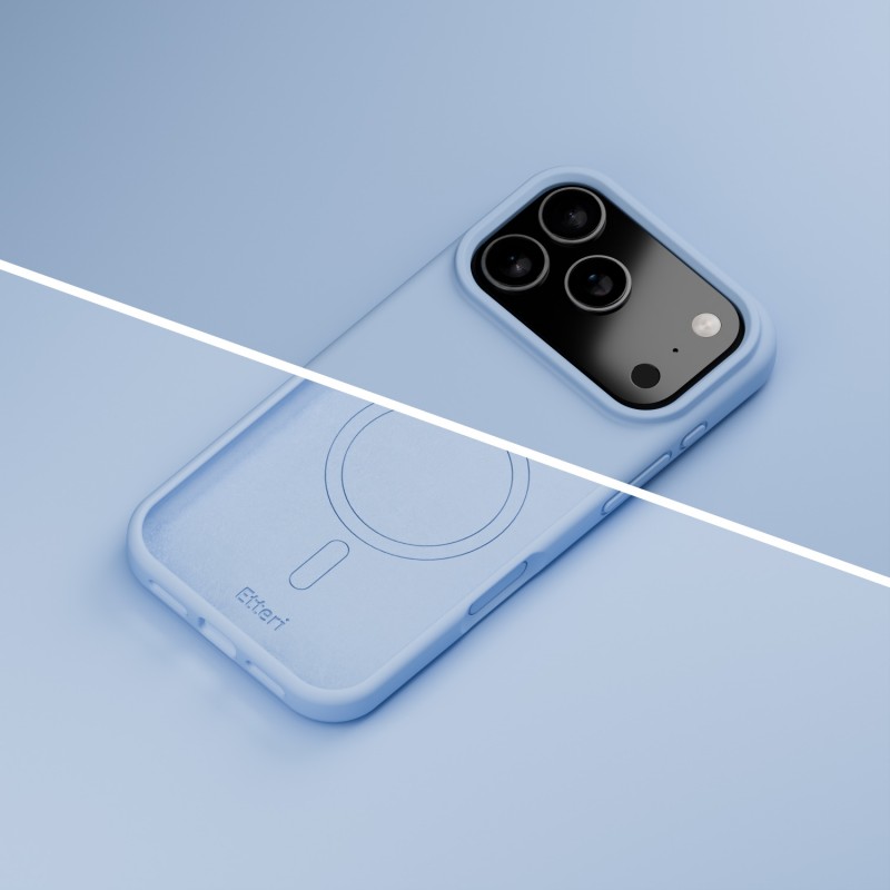Кейс Etteri Silicone Mag за iPhone 17 Pro / 18 Pro светлосин