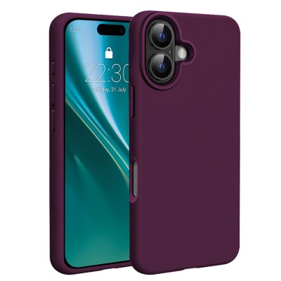 Кейс Etteri Silicone Mag за iPhone 17 6,3'' тъмна череша