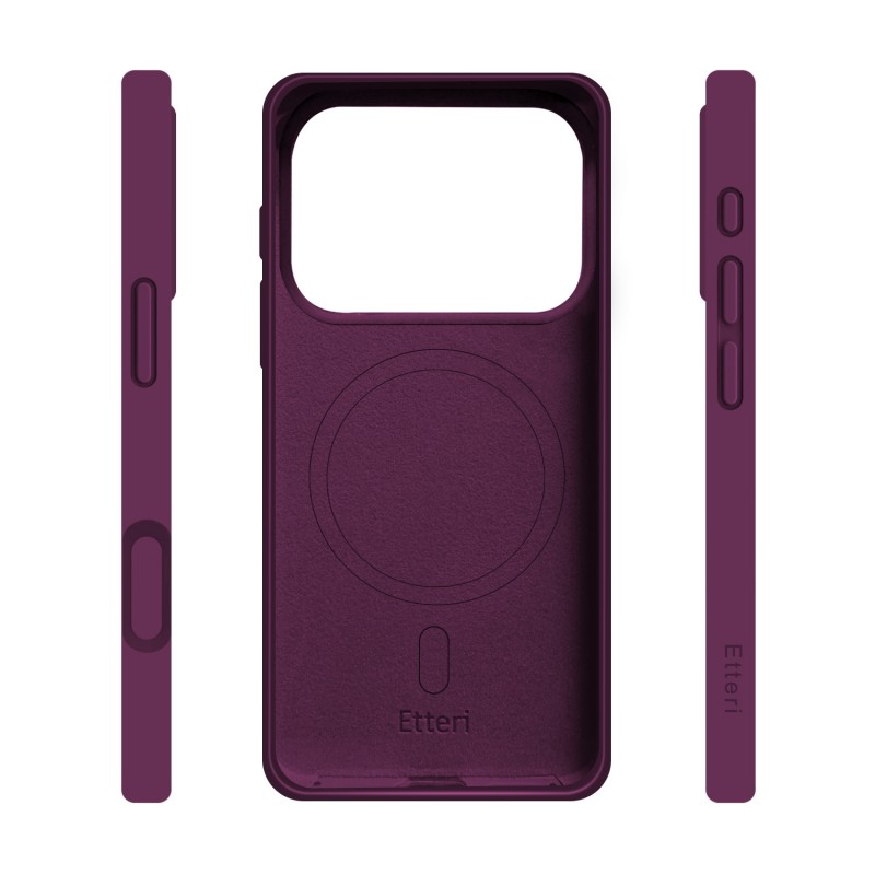 Кейс Etteri Silicone Mag за iPhone 17 Pro / 18 Pro 6,3'' тъмна череша