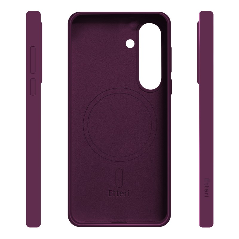 Кейс Etteri Silicone Mag за Samsung Galaxy S26 тъмна череша