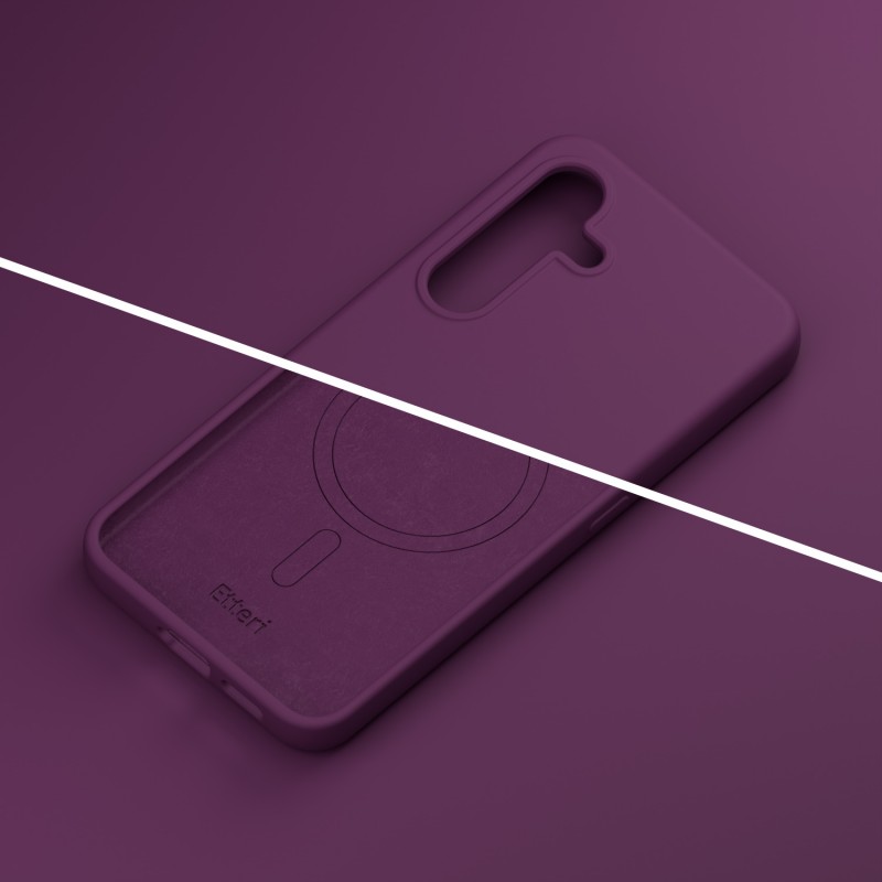 Кейс Etteri Silicone Mag за Samsung Galaxy A57 5G тъмна череша