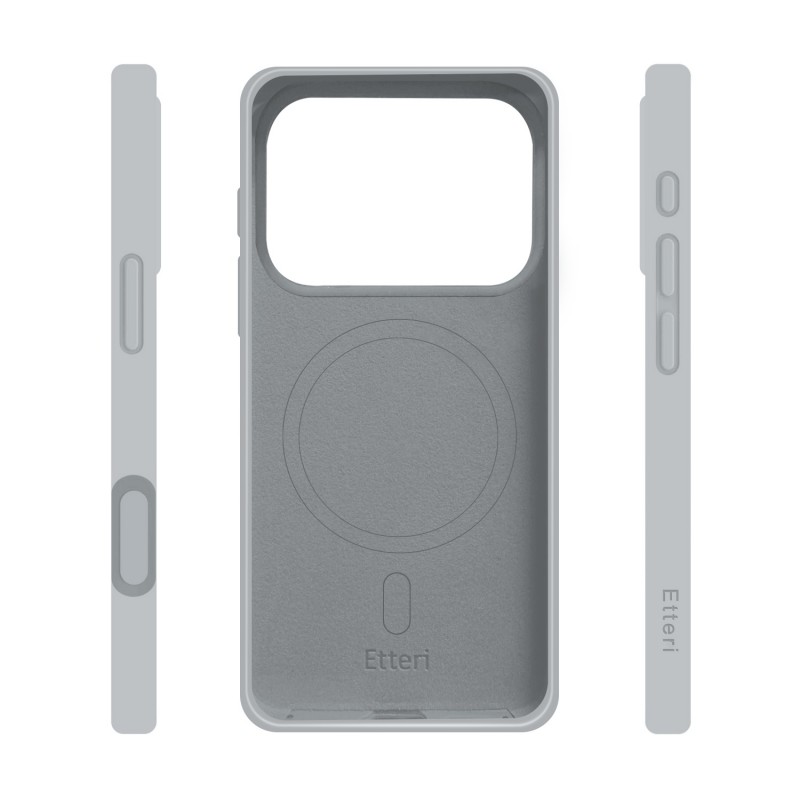 Кейс Etteri Silicone Mag за iPhone 17 Pro / 18 Pro сребрист