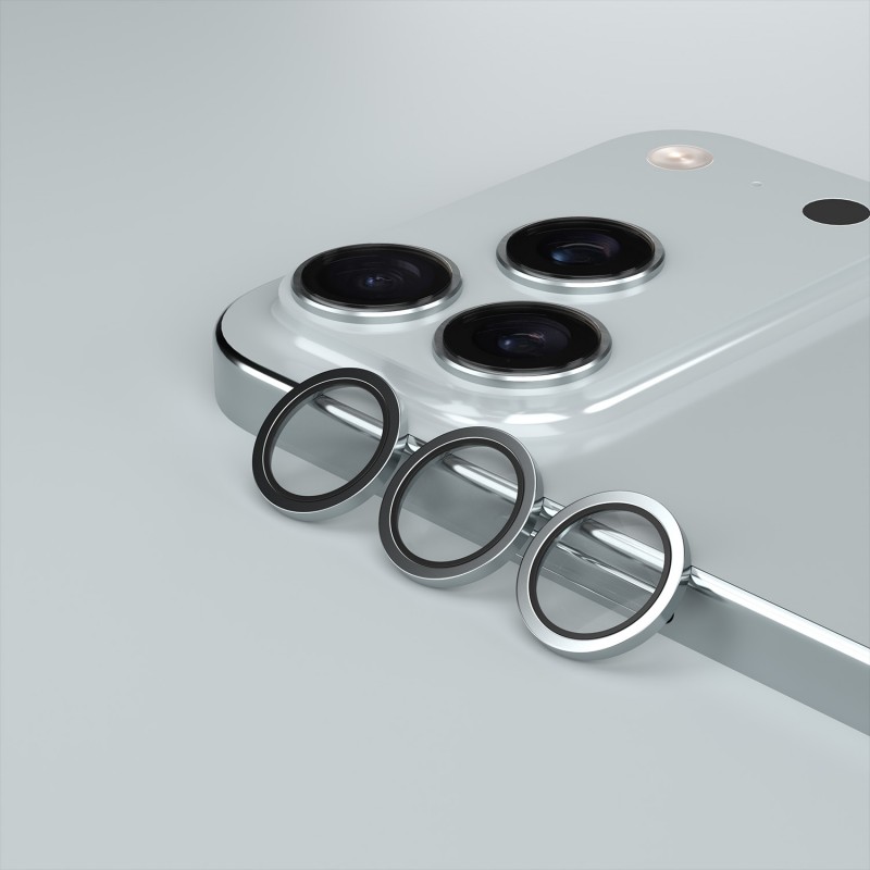 Etteri стъкло за камера за iPhone 18 Pro / 18 Pro Max сребристо