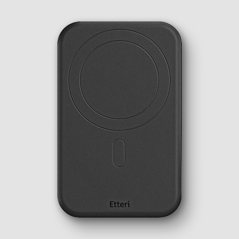 Портфейл за карти Etteri Trio Mag със стойка черен
