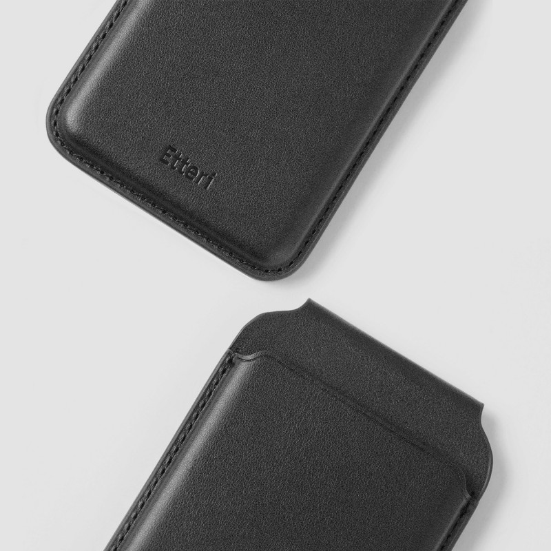 Портфейл за карти Etteri Trio Mag със стойка черен