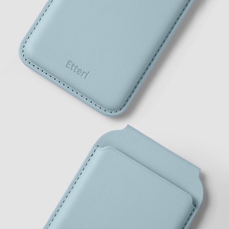 Портфейл за карти Etteri Trio Mag със стойка небесносин