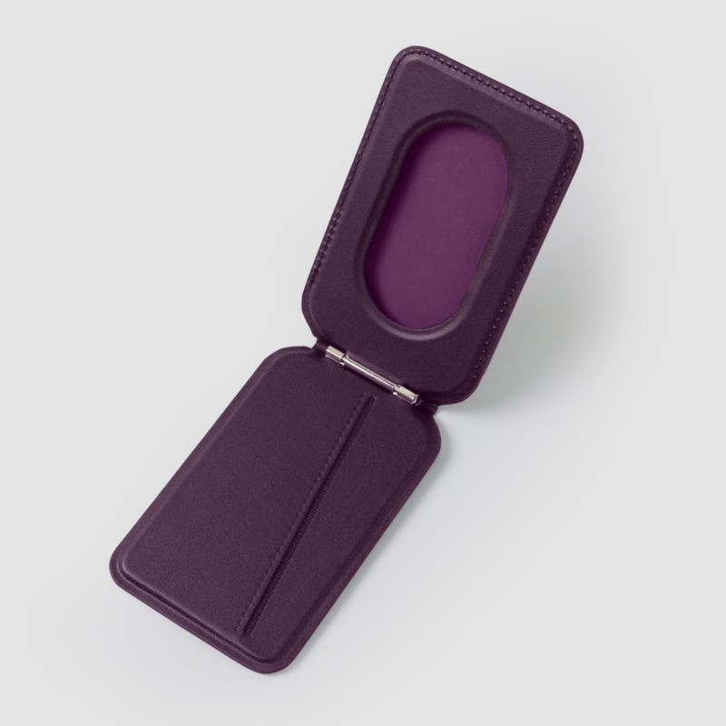Портфейл за карти Etteri Trio Mag със стойка тъмночервен