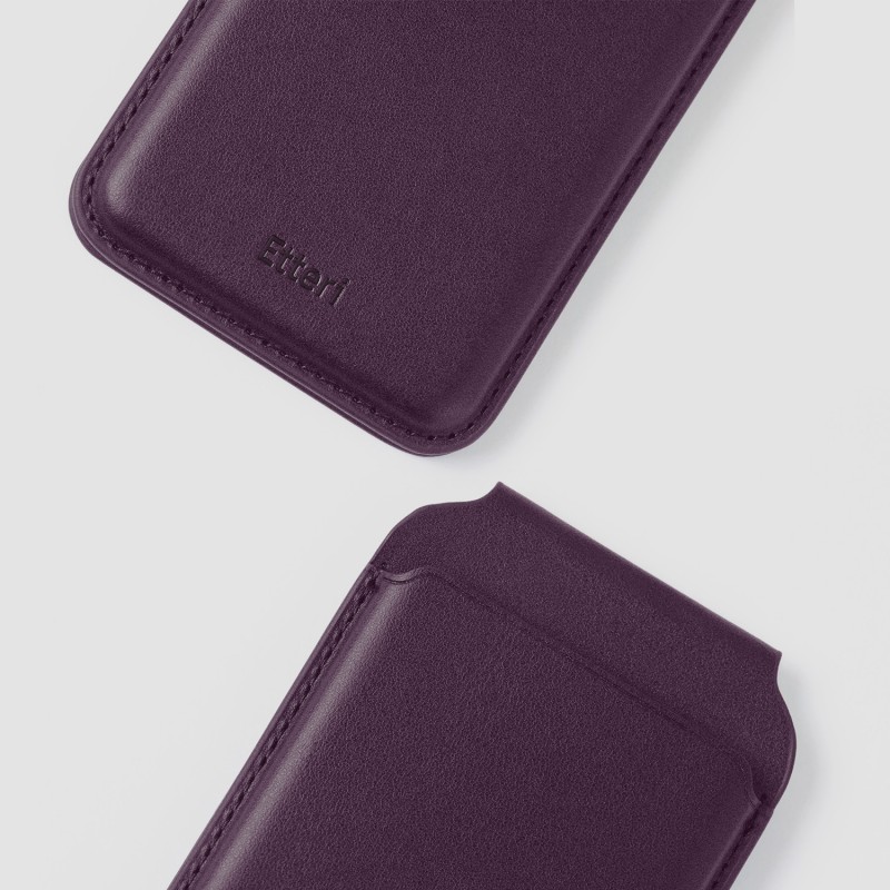 Портфейл за карти Etteri Trio Mag със стойка тъмночервен