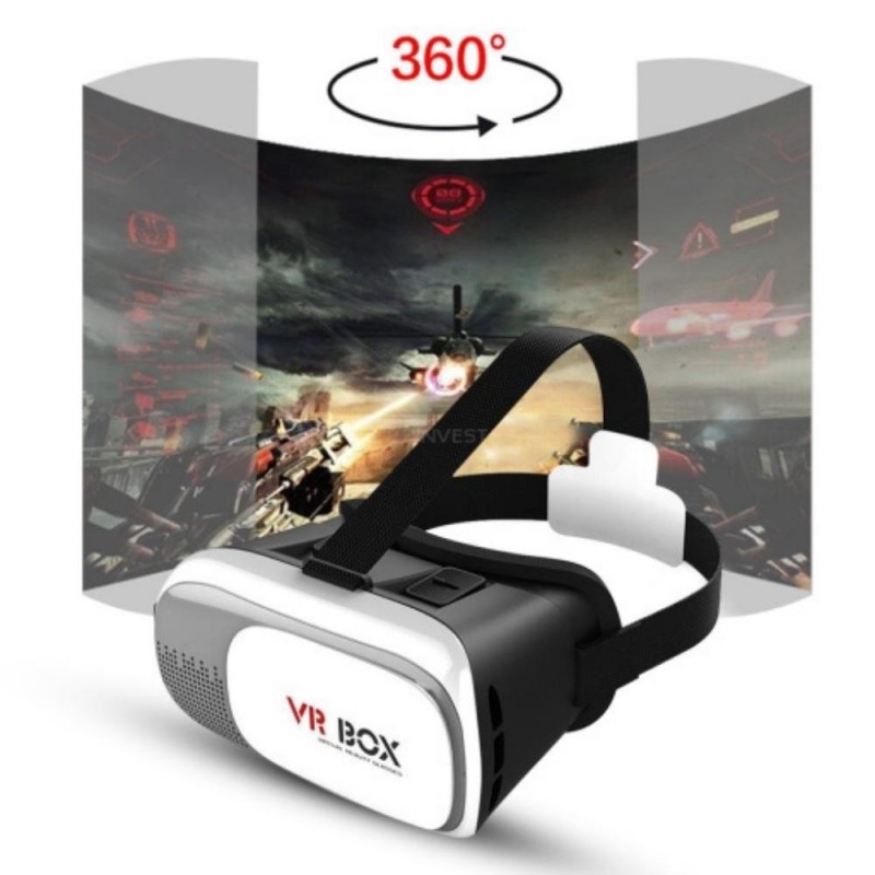 3D Виртуални очила VR Box, с дистанционно, Бели