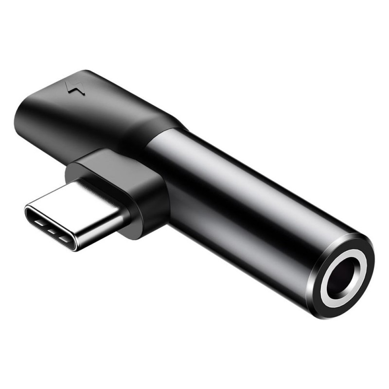 Адаптер Baseus L41, Type C към Type C и 3.5мм, Черен
