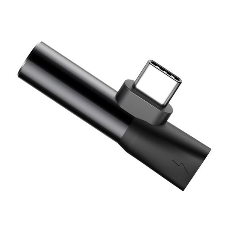 Адаптер Baseus L41, Type C към Type C и 3.5мм, Черен
