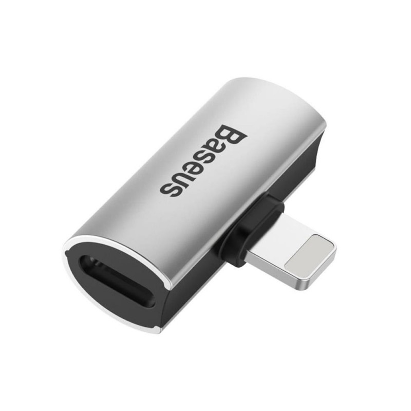 Адаптер Baseus L46, Lightning към 2 x Lightning, Сребрист
