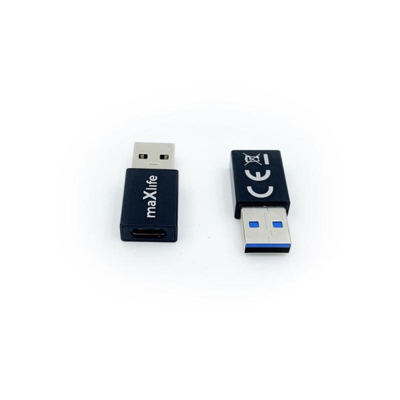 Адаптер Maxlife, Type C към USB 3.0, Черен