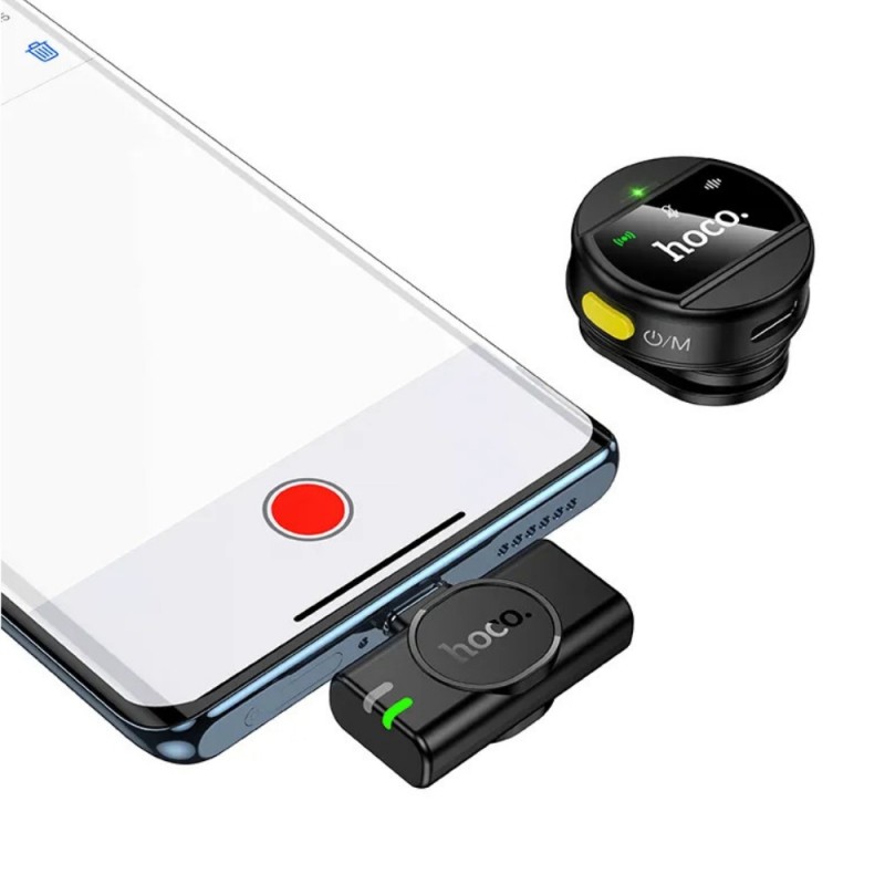 Безжичен микрофон Hoco L21 USB-C, с приемник, черен