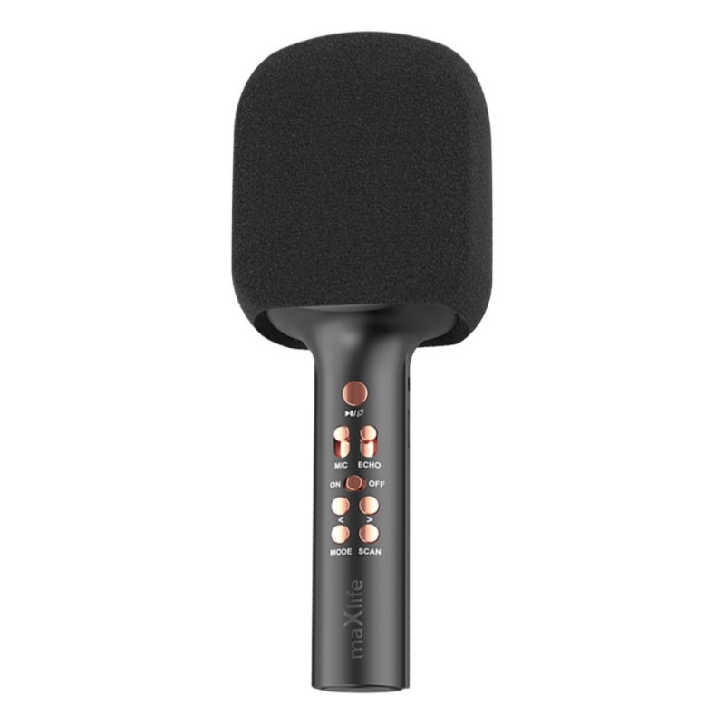 Безжичен микрофон Maxlife MXBM-600 с тонколонка, за караоке, Черен