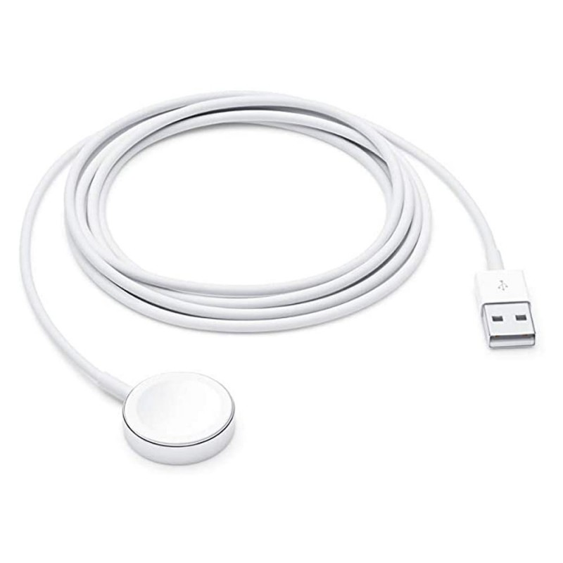 Универсален магнитен кабел за безжично зареждане на Apple Watch MBX с USB, Бял