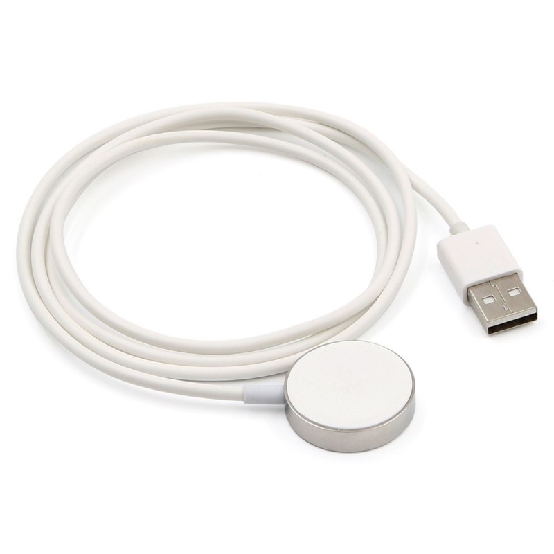 Универсален стоманен магнитен кабел за безжично зареждане на Apple Watch MBX с USB, Сребрист