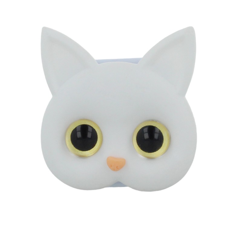 Държач за телефон bSmart Cat, С огледалце, Бял