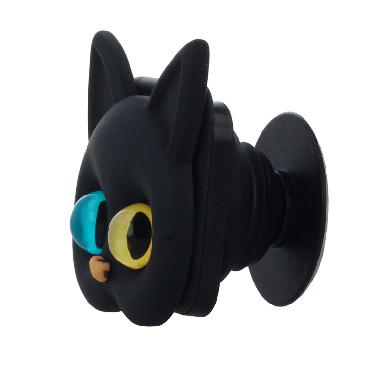 Държач за телефон bSmart Cat, С огледалце, Черен