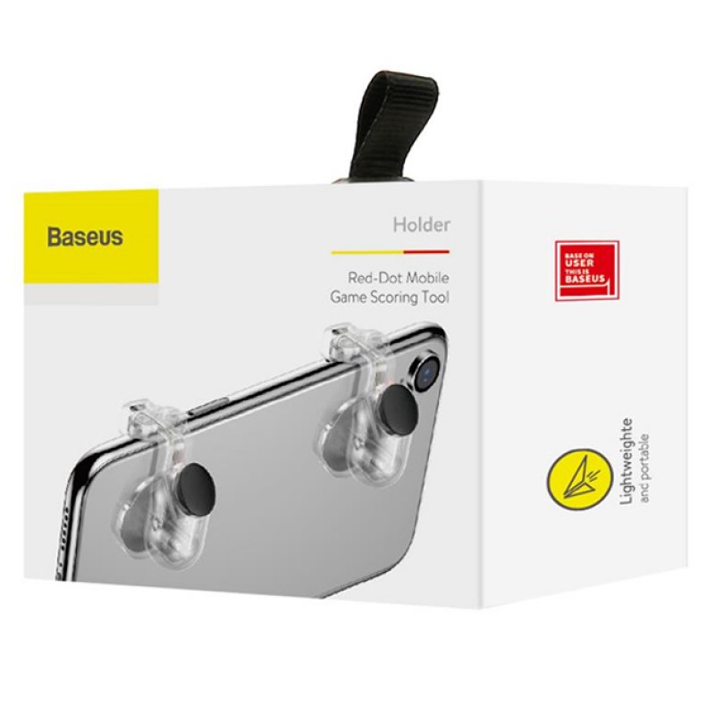 Джойстик държач Baseus Red-Dot за игри, комплект 2 броя, Прозрачен