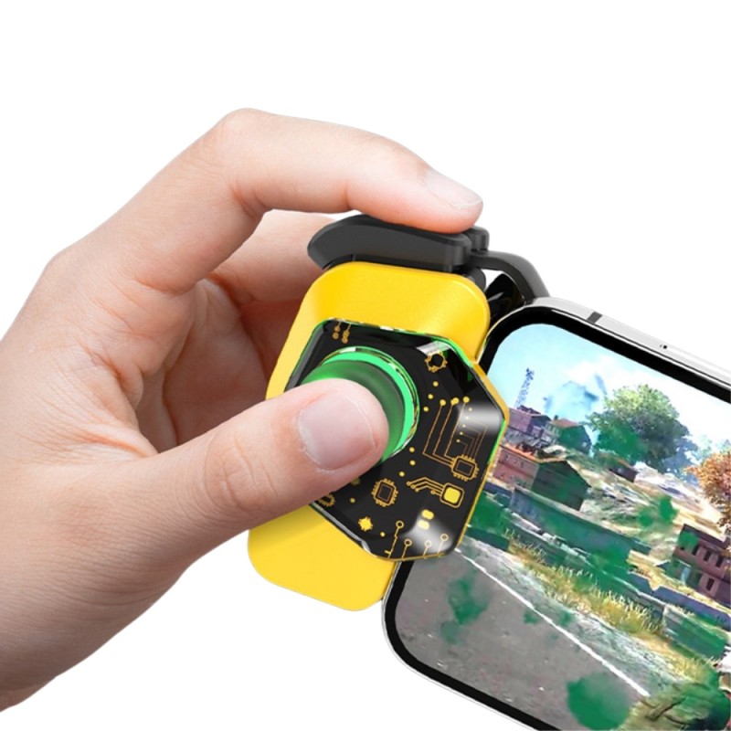 Джойстик за телефон bSmart C1 за игри, с ниска латентност, безжичен, Черен/Жълт