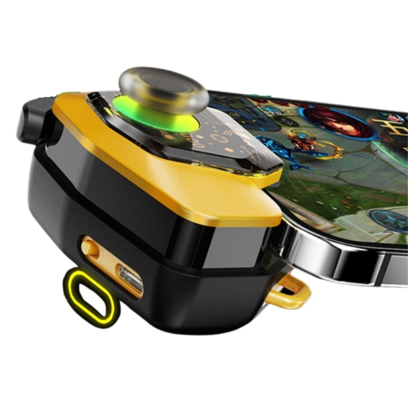 Джойстик за телефон bSmart C1 за игри, с ниска латентност, безжичен, Черен/Жълт