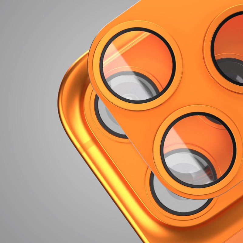 Etteri протектор задна камера пълна защита за iPhone 17 Pro (6.3), оранжев