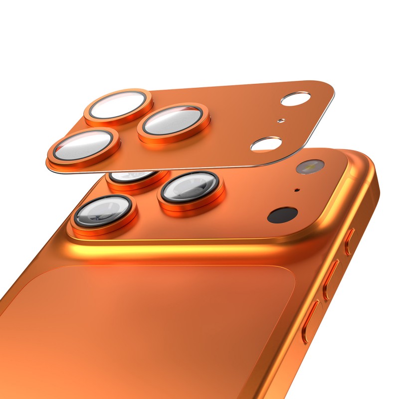 Etteri протектор задна камера пълна защита за iPhone 17 Pro Max (6.9), оранжев