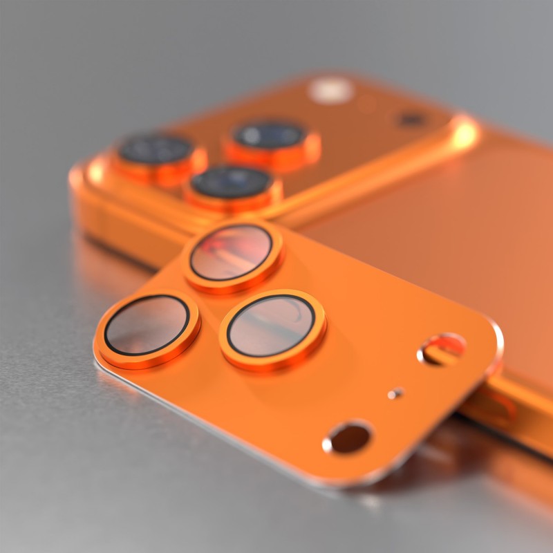 Etteri протектор задна камера пълна защита за iPhone 17 Pro Max (6.9), оранжев