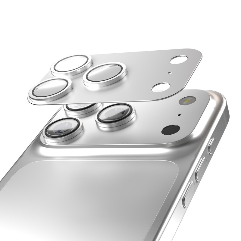 Etteri протектор задна камера пълна защита за iPhone 17 Pro Max (6.9), сребрист