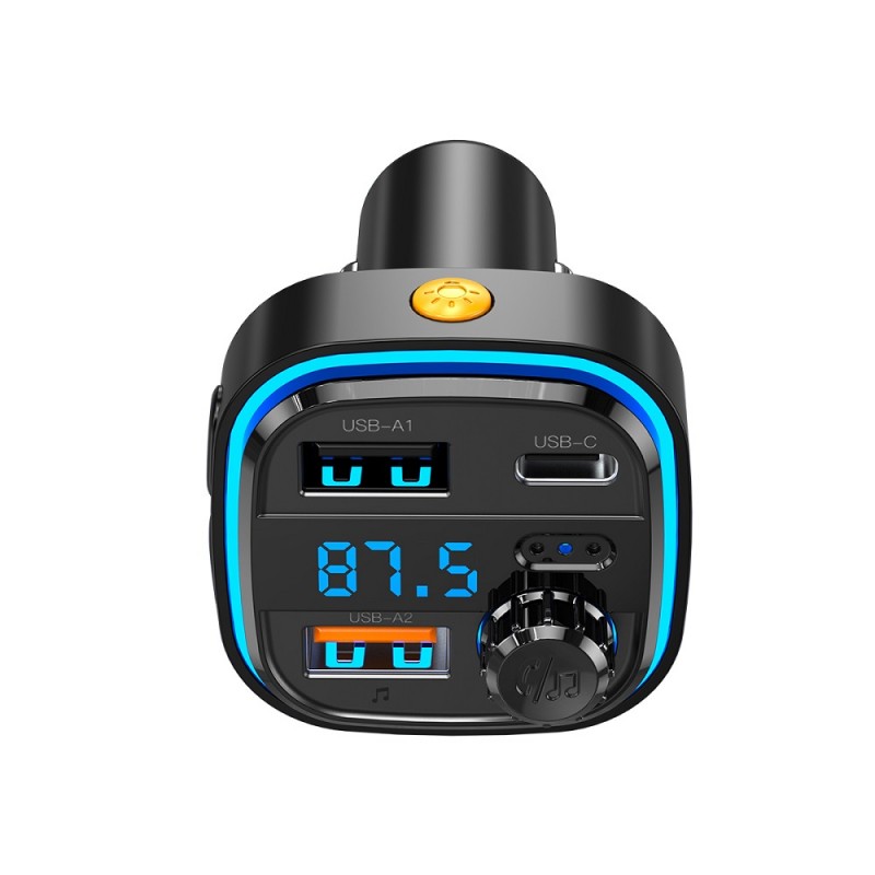 FM Трансмитер за кола XO BCC08 с блутут, 3.1A, Черен