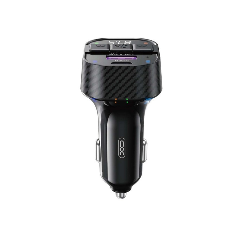 FM Трансмитер за кола XO BCC17 Bluetooth MP3 car charger 30W, Черен