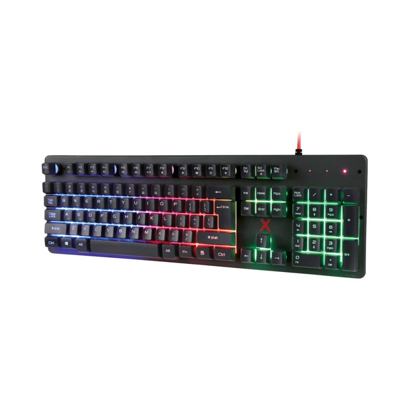 Геймърска светеща клавиатура за компютър Maxlife Gaming MXGK-200, RGB, с кабел 1.8м, Черна