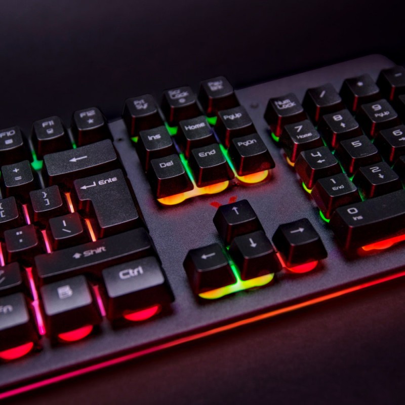 Геймърска светеща клавиатура за компютър Maxlife Gaming MXGK-200, RGB, с кабел 1.8м, Черна