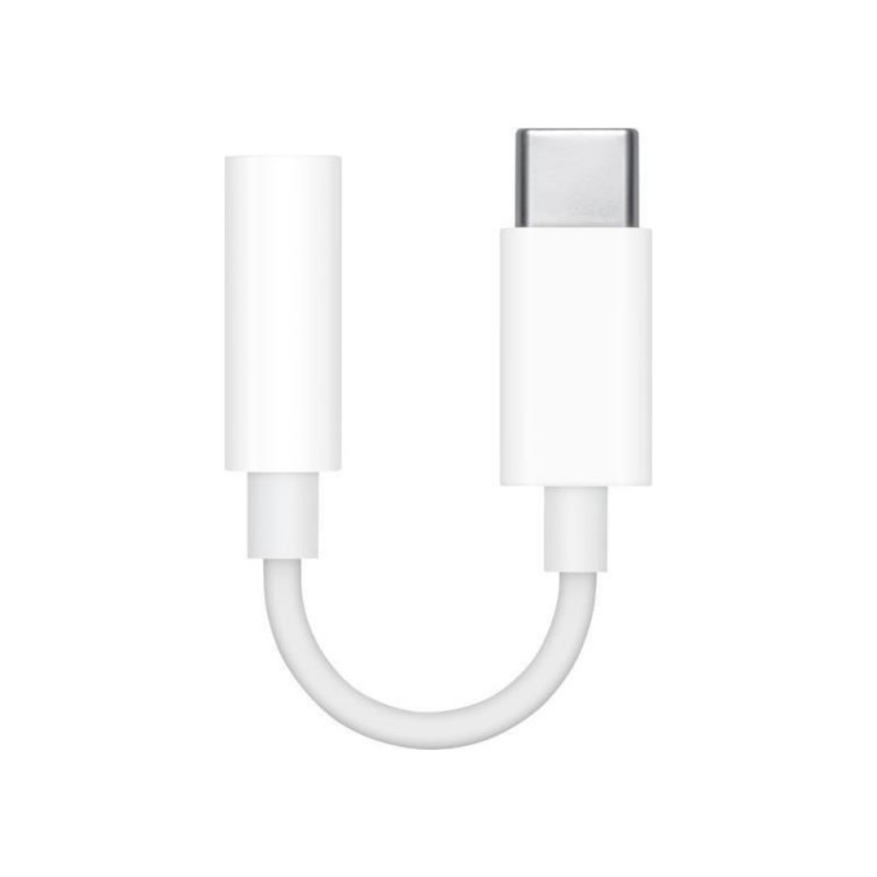 Кабел AUX HQ за Apple, 3.5мм към Type C, В кутия, Бял