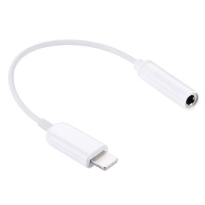 Кабел AUX MBX само за музика, 3.5мм към iPhone 5/6,6s,6 Plus,6+/7,7 Plus,7+/8,8 Plus,8+/XR/XS,XS Max, Бял