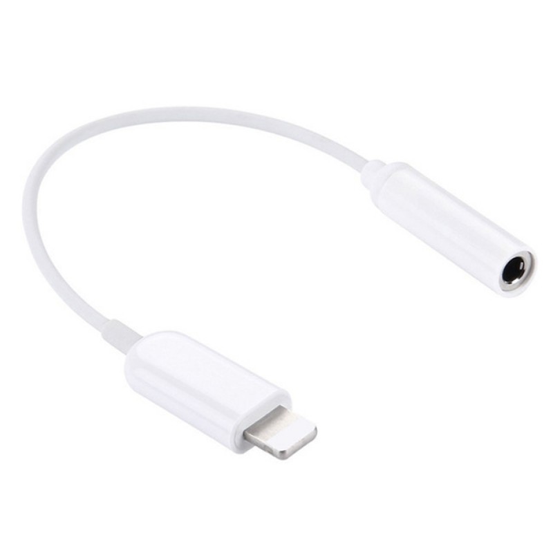 Кабел AUX MBX само за музика, 3.5мм към iPhone 5/6,6s,6 Plus,6+/7,7 Plus,7+/8,8 Plus,8+/XR/XS,XS Max, Бял