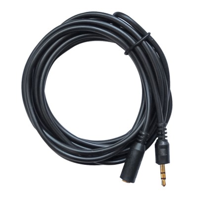 Кабел AUX MBX, Женски 3.5 към мъжки 3.5мм жак, 3м, Черен