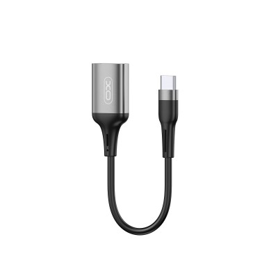 Кабел OTG, USB-C - USB-A женско, XO NB201, Черен
