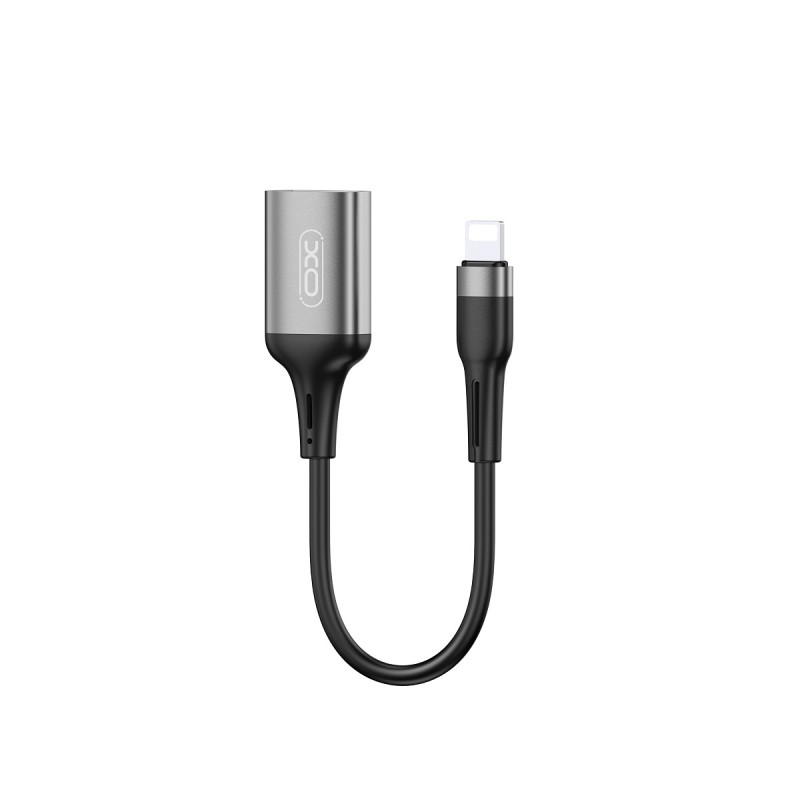 Кабел OTG XO NB201, Lightning към USB, Черен
