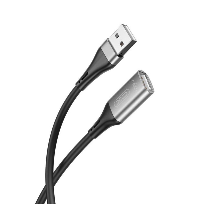 Кабел USB XO NB219, Удължител към женско USB 2.0, 3м в кутия, Черен