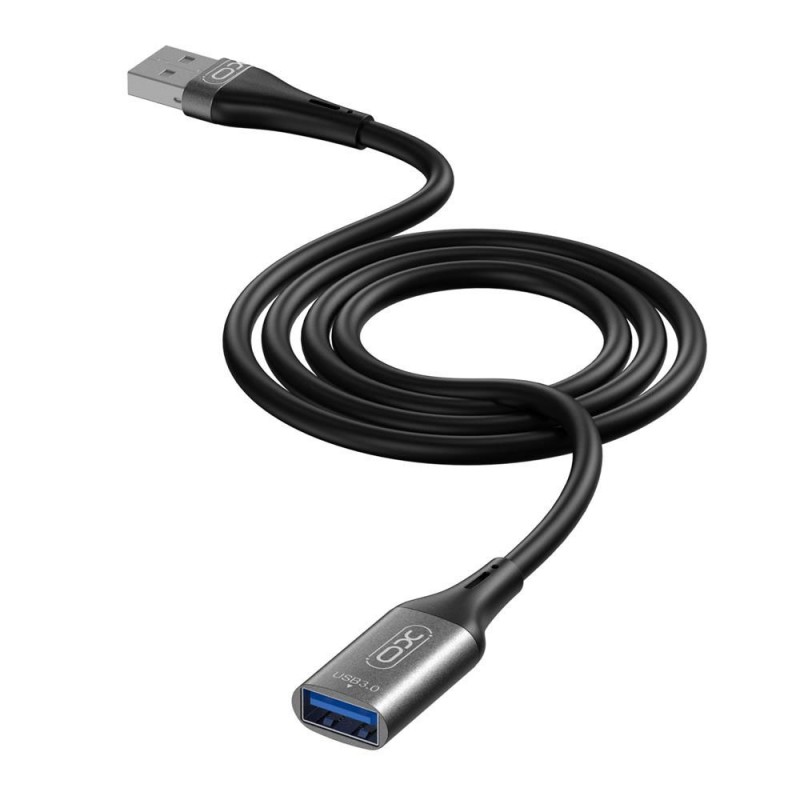 Кабел USB XO NB220, Удължител към женско USB 3.0, 2м в кутия, Черен