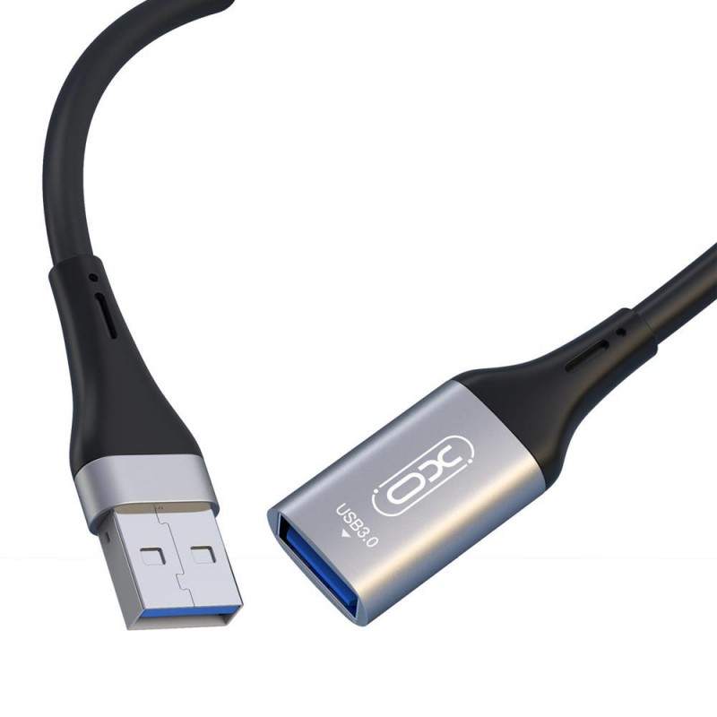 Кабел USB XO NB220, Удължител към женско USB 3.0, 2м в кутия, Черен