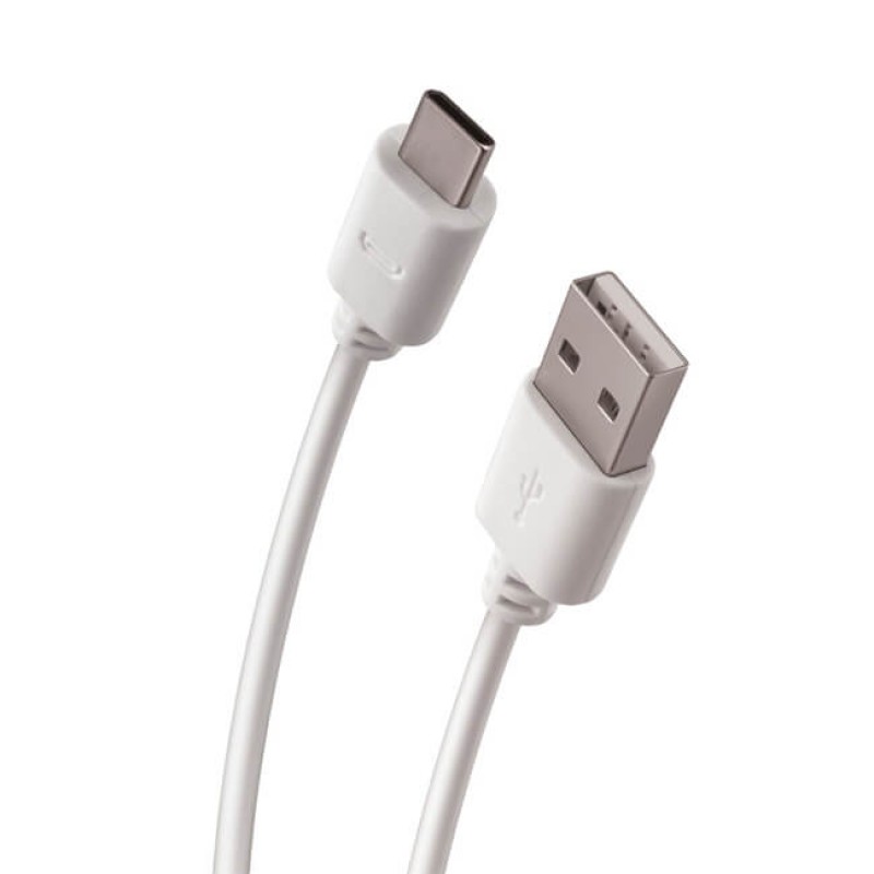 Кабел USB Forever 1м 2A в кутия, Type C, Бял