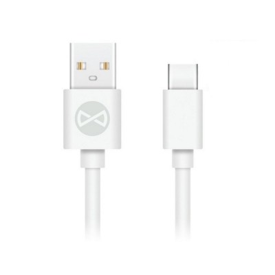 Кабел USB-A - USB-C, Forever 1м 3A в кутия, Бял