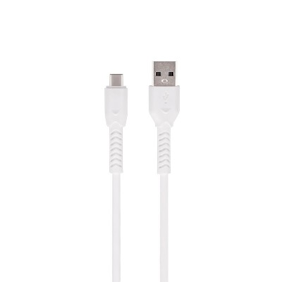 Кабел USB-A - USB-C, Maxlife MXUC-04 1м 3A с подсилени конектори, Бял
