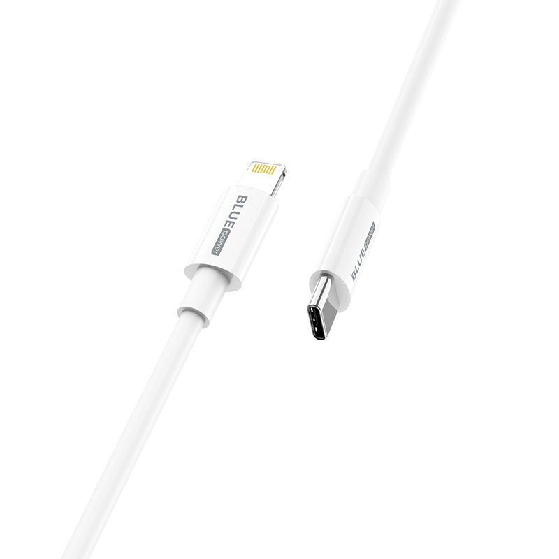 Кабел USB BLUE Power BBX36 Lightning-Type C, 1м, 3A, в кутия, Бял