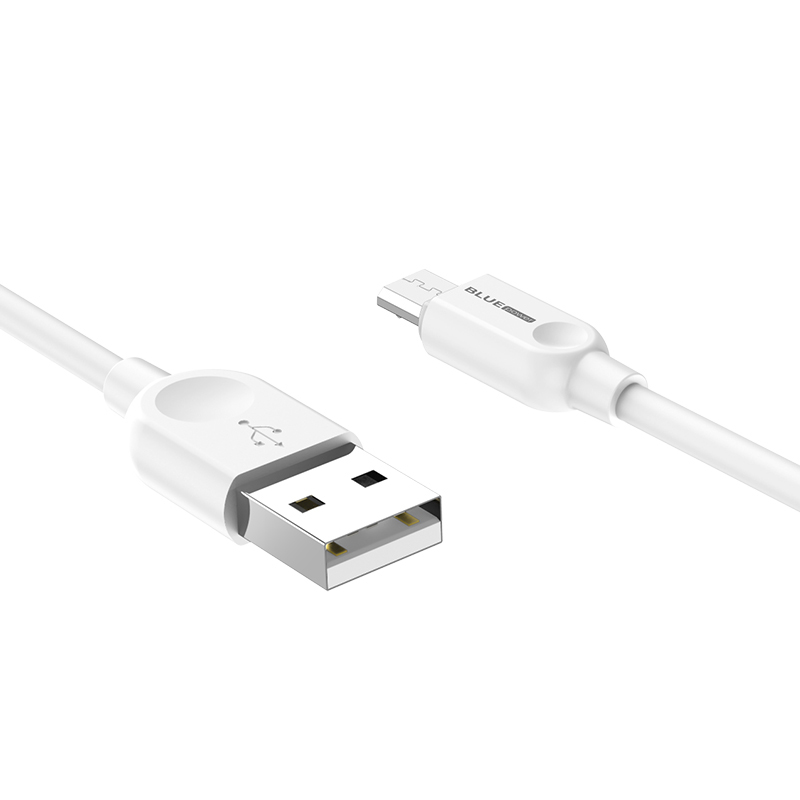 Кабел USB BLUE Power BM2BX14 LinkJet 2м в кутия 3A, Micro USB, Бял