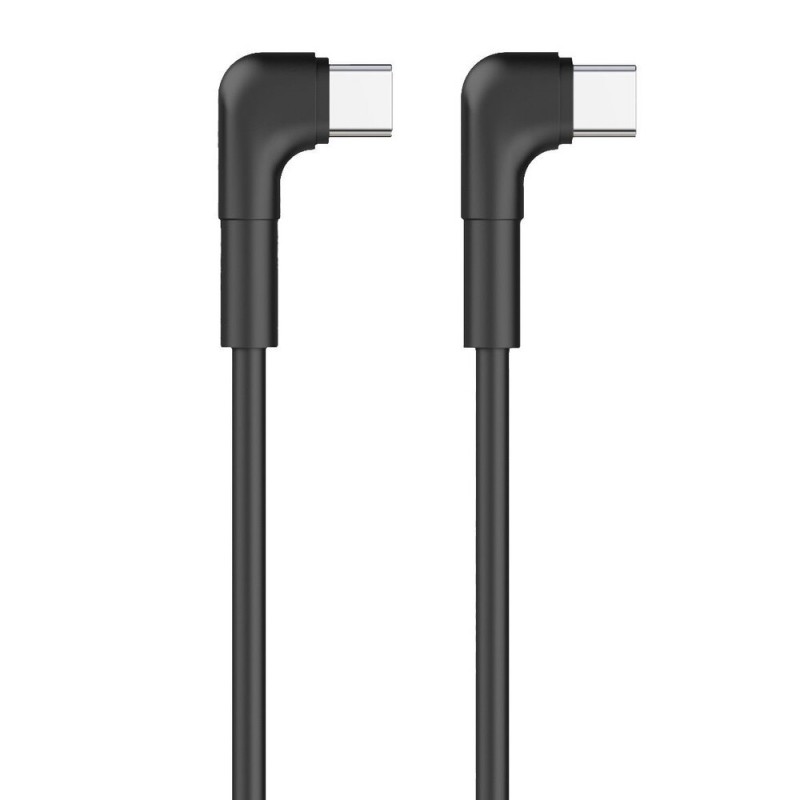 Кабел USB-C - USB-C ъглов, Maxlife MXUC-09 1м 60W, Черен